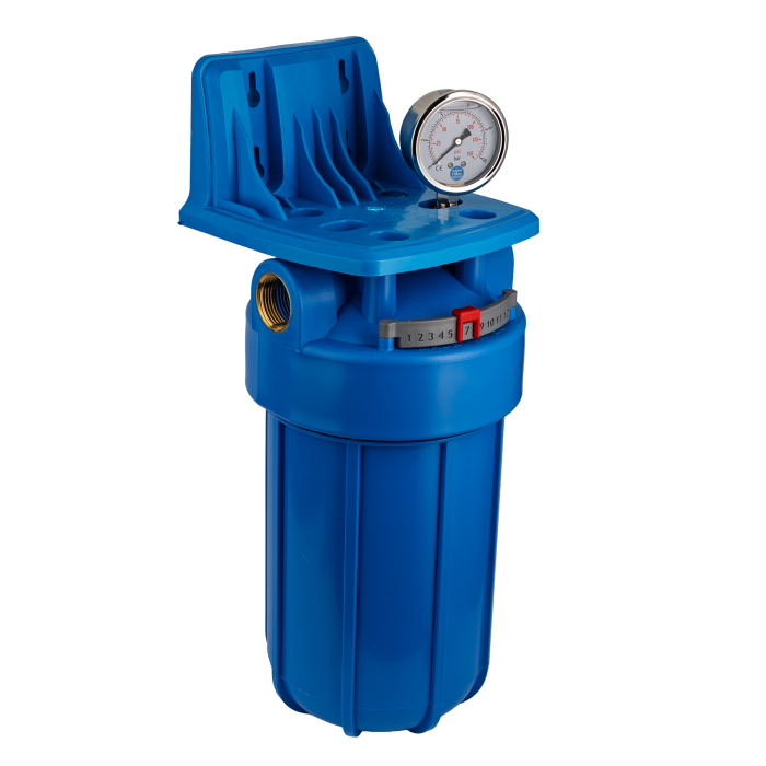 Корпус фільтра Big Blue 10" з манометром FH10B1-B-WB