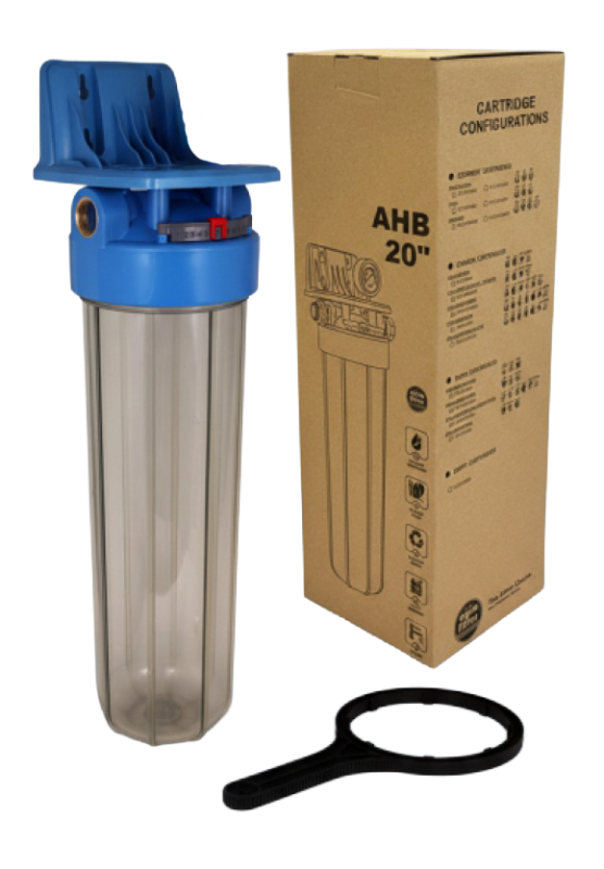 Корпус фільтра прозорий Big Blue 20" в комплекті AHB-FH20CB
