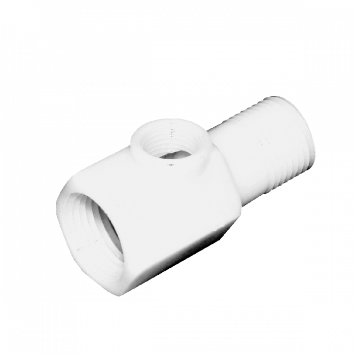 Пластиковая врезка Aquafilter FT06-P в водопровод для подключения фильтра (1/2" внутренняя х 1/4" внутренняя х 1/2" наружная)